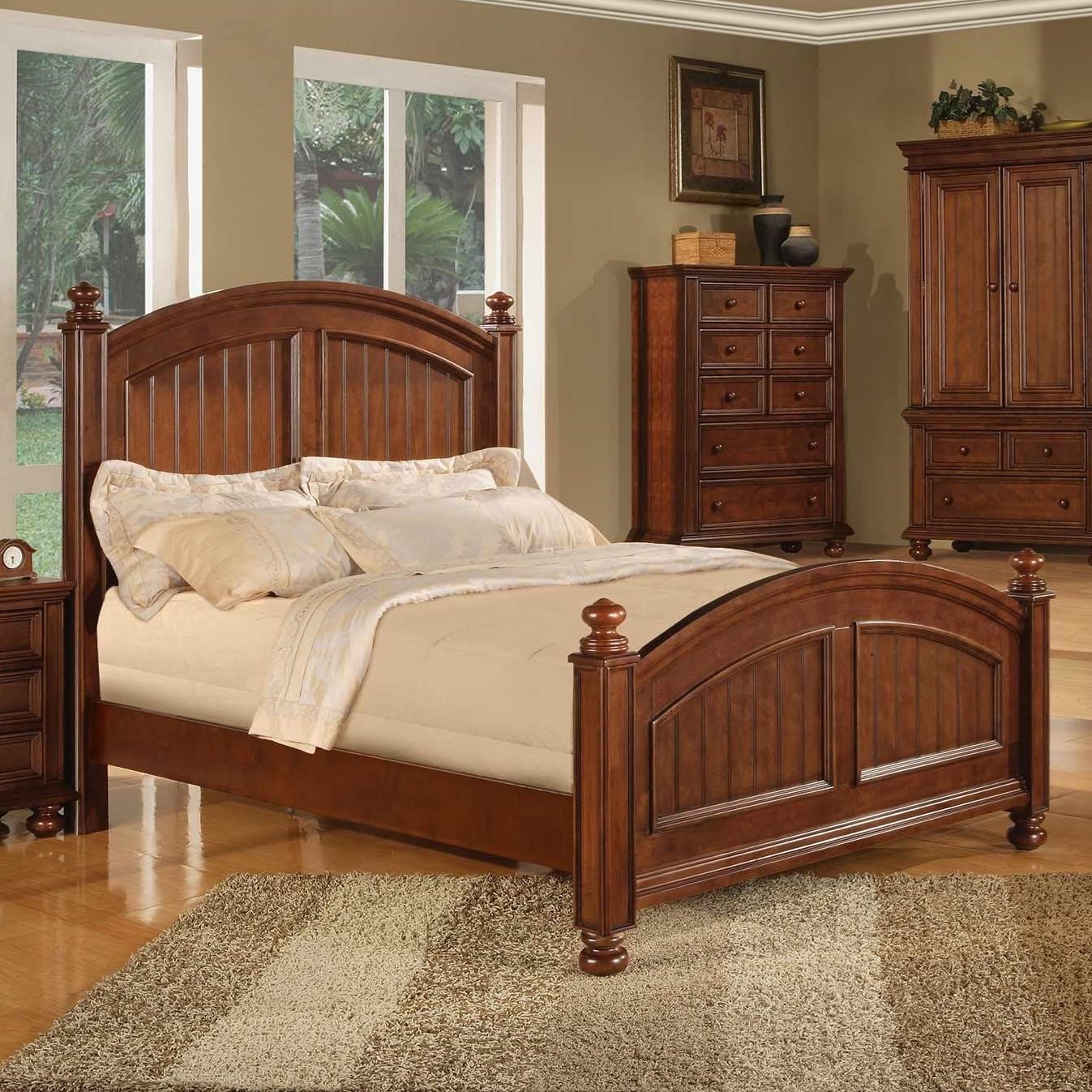 Cape Cod BG1001TN2 Transitional Panel Twin Bed with Bun Feet